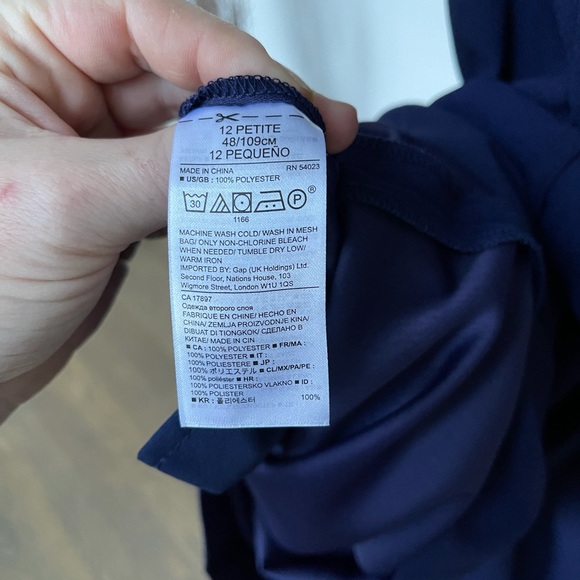 Banana Republic Wide Leg Navy Jumpsuit EUC - Picture 6 of 9